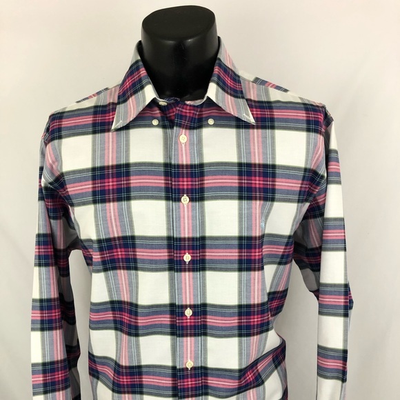 Brooks Brothers Other - Brooks Brothers 346 Button Up Shirt Plaid White L